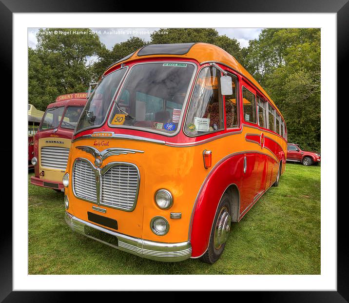Commer Avenger Coach Framed Mounted Print by Wight Landscapes