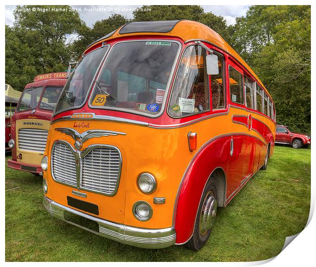 Commer Avenger Coach Print by Wight Landscapes