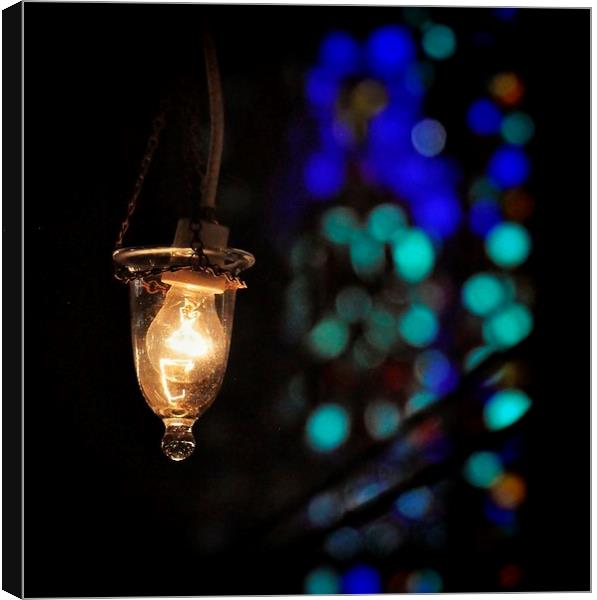  Light bulb and bokeh Canvas Print by Scott Anderson