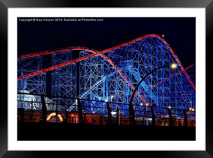  Pepsi Max Big One Roller Coaster Blackpool Framed Mounted Print by Gary Kenyon