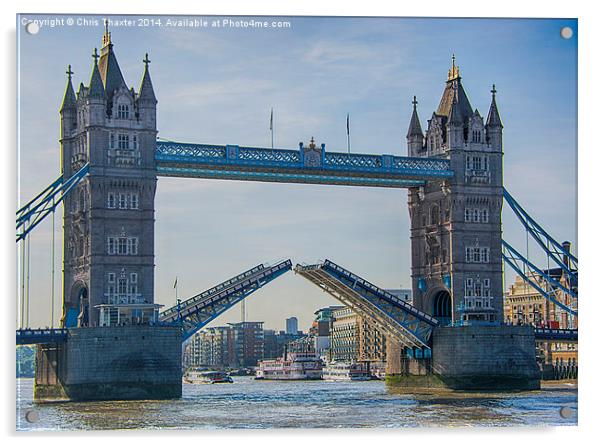 Tower Bridge Opened  Acrylic by Chris Thaxter