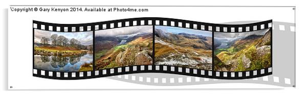 Lake District Negative Film Acrylic by Gary Kenyon