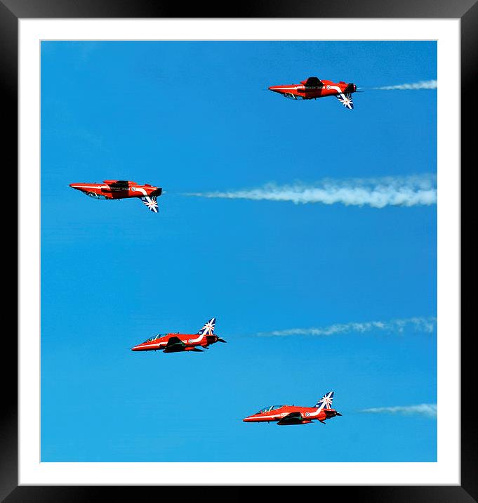  Red Arrows inverse Framed Mounted Print by eric carpenter