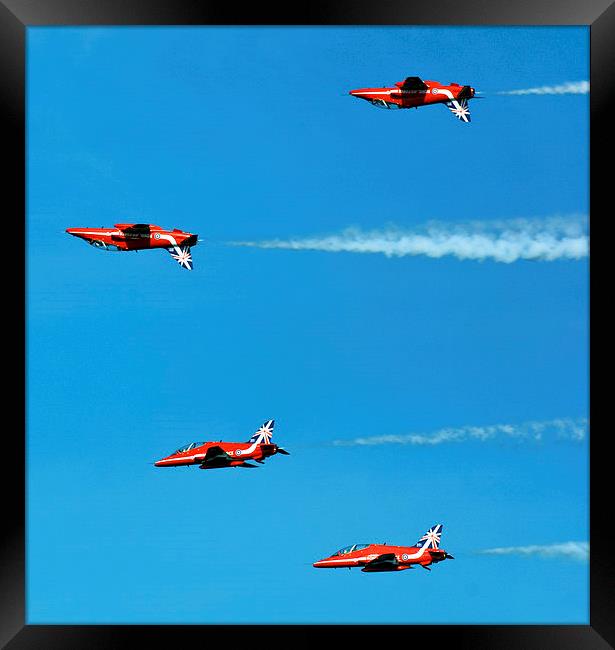  Red Arrows inverse Framed Print by eric carpenter