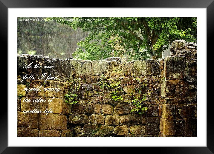  As The Rain Falls Framed Mounted Print by LIZ Alderdice