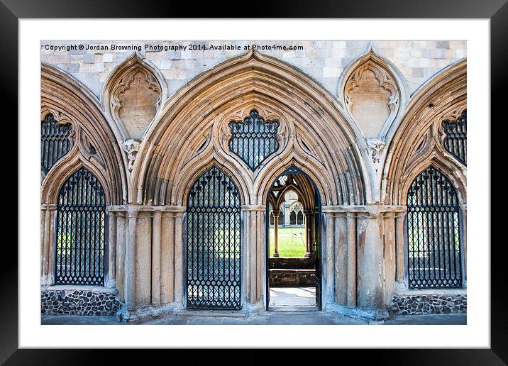  Norwich Cathedral Cloister Entrance  Framed Mounted Print by Jordan Browning Photo