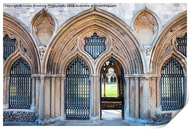  Norwich Cathedral Cloister Entrance  Print by Jordan Browning Photo