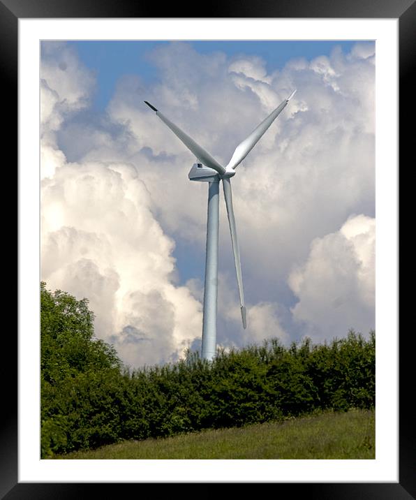 Wind Turbine Framed Mounted Print by Mike Gorton