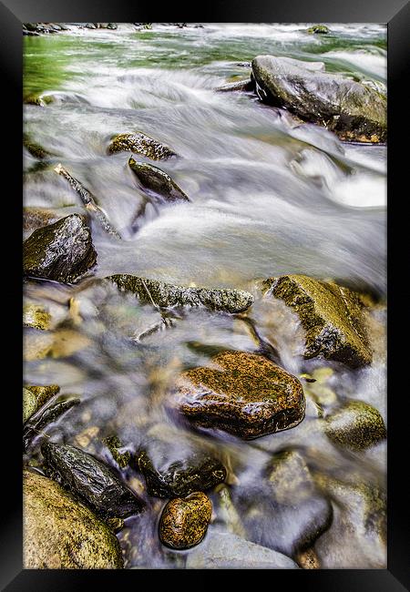 Stones in the River Tavy Framed Print by Mark Gorton
