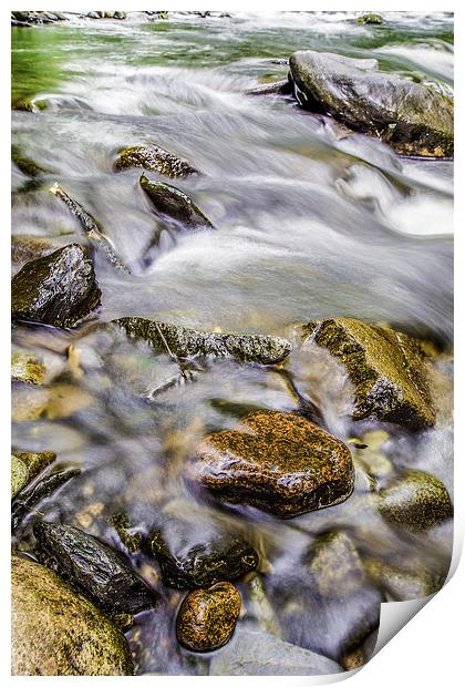  Stones in the River Tavy Print by Mark Gorton