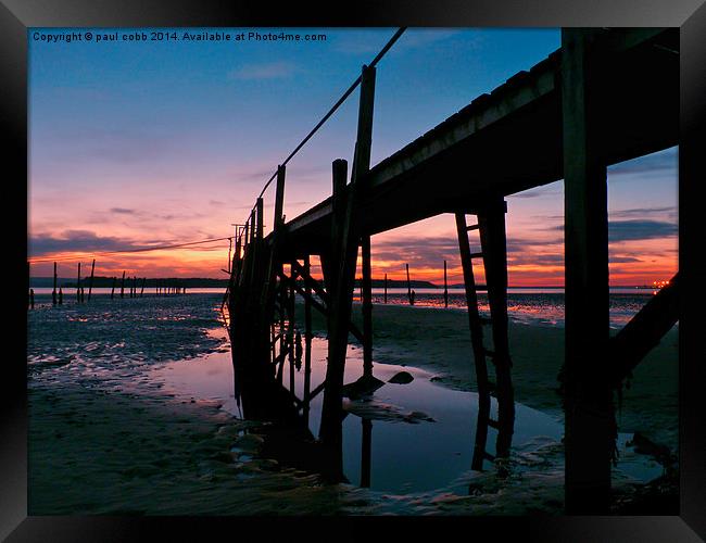  Jetting into sunset Framed Print by paul cobb