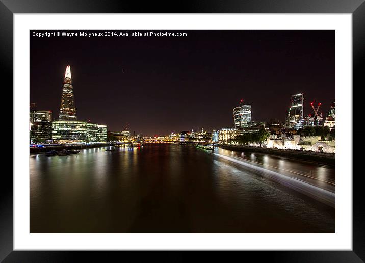  River Thames London Framed Mounted Print by Wayne Molyneux