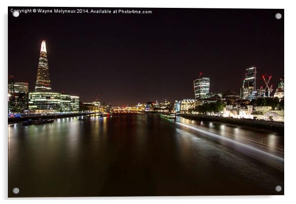  River Thames London Acrylic by Wayne Molyneux