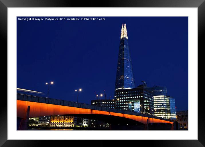 The Shard & London Bridge  Framed Mounted Print by Wayne Molyneux