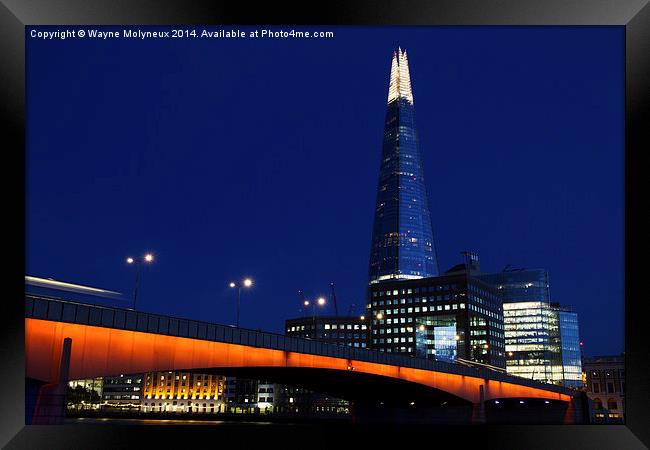 The Shard & London Bridge  Framed Print by Wayne Molyneux