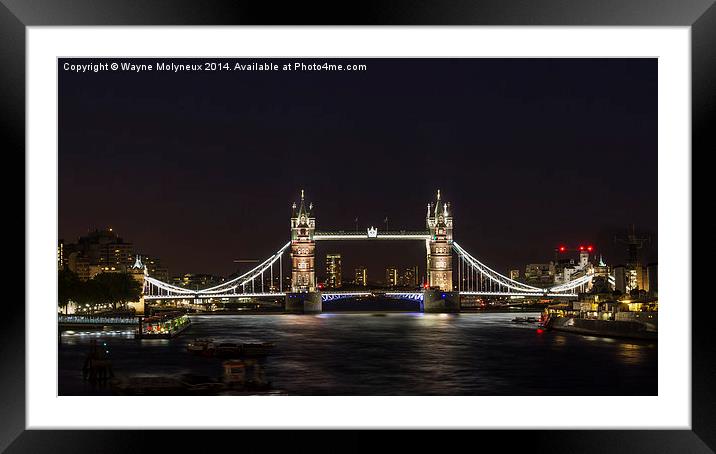  Tower Bridge London Framed Mounted Print by Wayne Molyneux