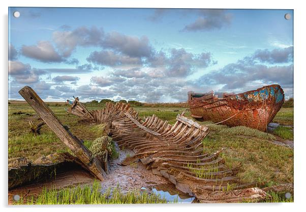  Wreckage ! Acrylic by Irene Burdell