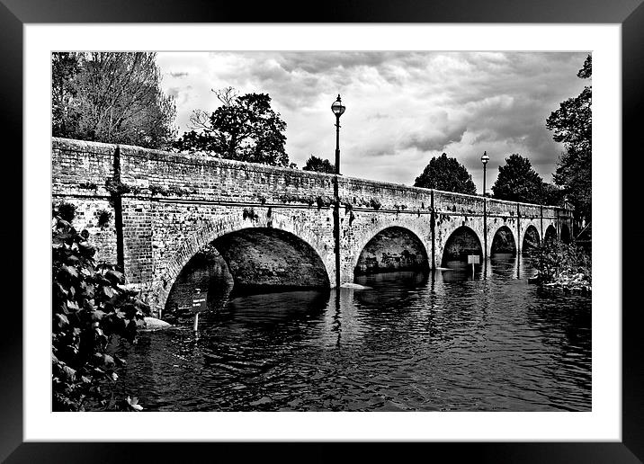 Tramway bridge river Avon Framed Mounted Print by Jack Jacovou Travellingjour