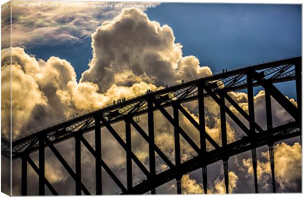  Sydney Harbour Bridge climbers Canvas Print by Sheila Smart