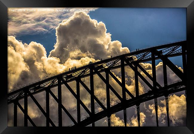  Sydney Harbour Bridge climbers Framed Print by Sheila Smart