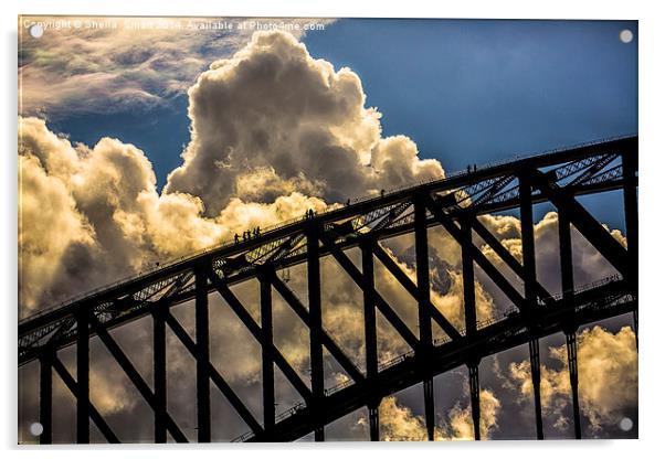  Sydney Harbour Bridge climbers Acrylic by Sheila Smart