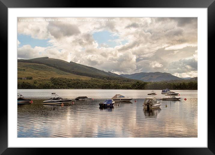  Boats At Loch Earn Framed Mounted Print by Lynne Morris (Lswpp)