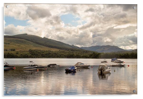  Boats At Loch Earn Acrylic by Lynne Morris (Lswpp)