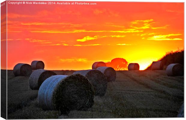 Sunset in Rural Louth Canvas Print by Nick Wardekker