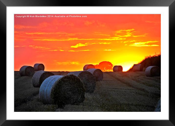 Sunset in Rural Louth Framed Mounted Print by Nick Wardekker