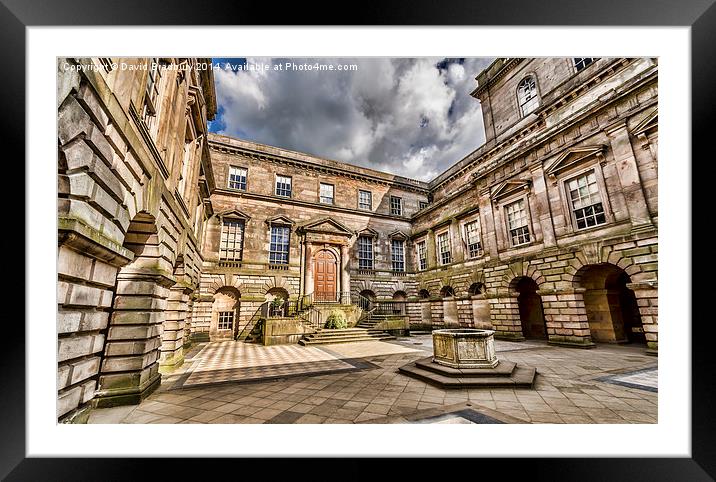  Lyme Park House Inner Courtyard Framed Mounted Print by David Bradbury