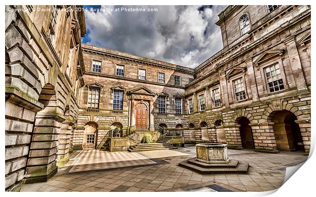  Lyme Park House Inner Courtyard Print by David Bradbury