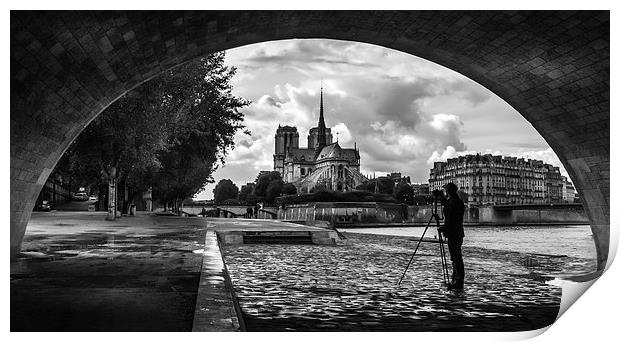 Notre Dame Cathedral, Paris, France Print by Mark Llewellyn