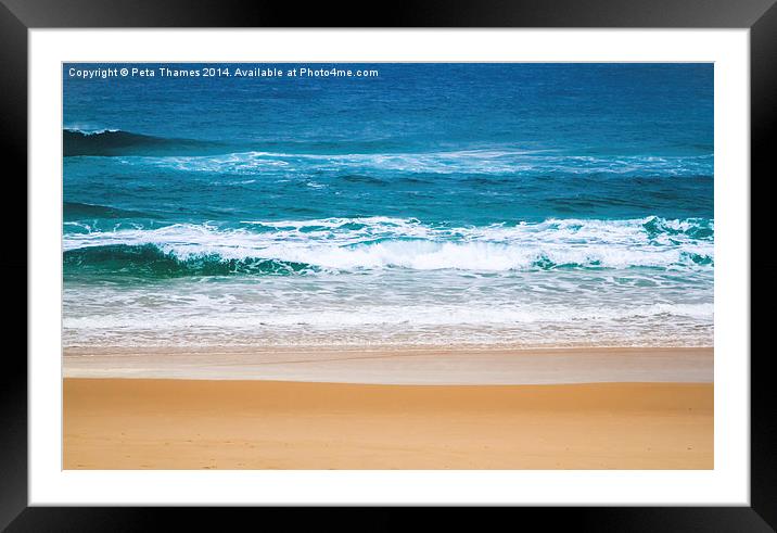 Dive In at Salt Beach Framed Mounted Print by Peta Thames