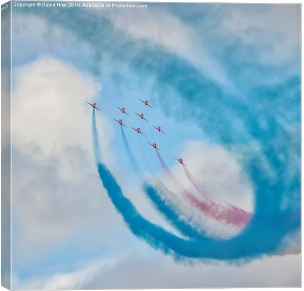  Red arrows display Canvas Print by David Hirst