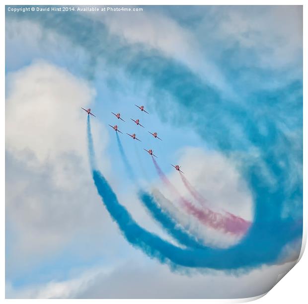  Red arrows display Print by David Hirst