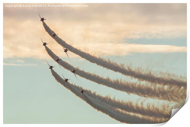  The red arrows Print by David Hirst