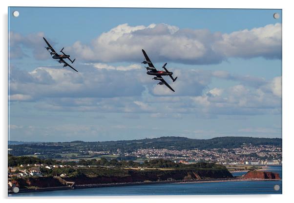  Lancaster Bombers over Dawlish Acrylic by Oxon Images
