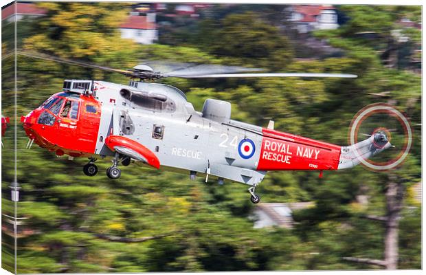 Royal Navy Sea King rescue helicopter Canvas Print by Oxon Images