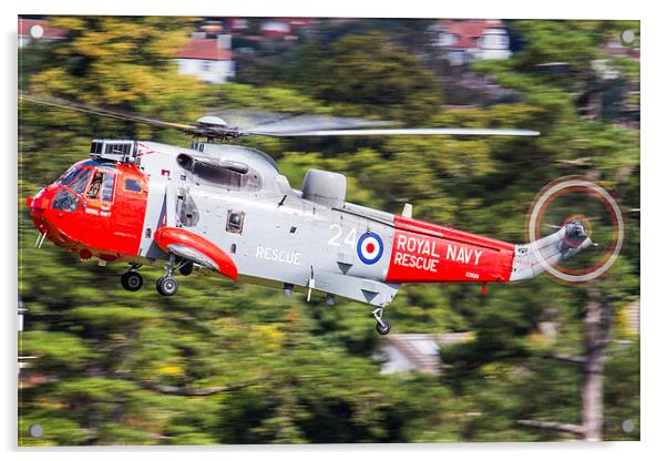 Royal Navy Sea King rescue helicopter Acrylic by Oxon Images