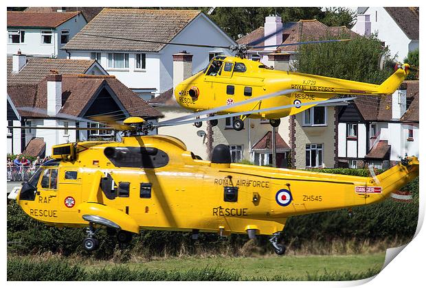  Sea King and Westland Whirlwind Print by Oxon Images