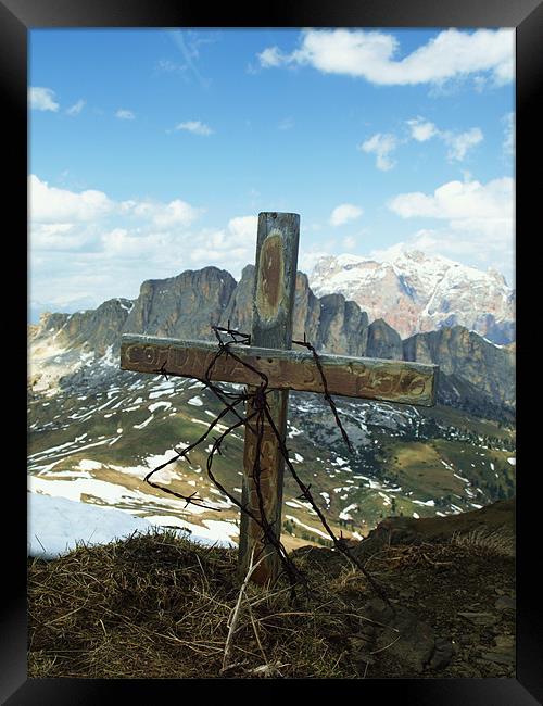 Mountain Cross Pt2 Framed Print by dave bownds
