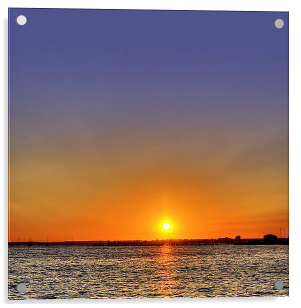  Poole Skyline at Sunset Acrylic by Jennie Franklin