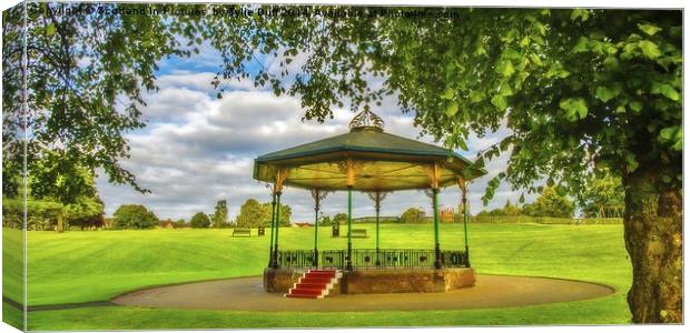  Bandstand in Strathven Park, South Lanarkshire Canvas Print by Tylie Duff Photo Art