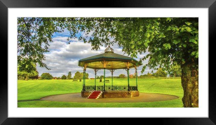  Bandstand in Strathven Park, South Lanarkshire Framed Mounted Print by Tylie Duff Photo Art