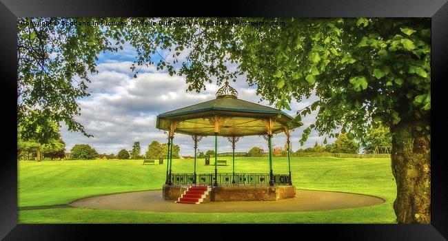  Bandstand in Strathven Park, South Lanarkshire Framed Print by Tylie Duff Photo Art