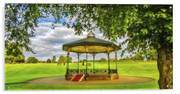  Bandstand in Strathven Park, South Lanarkshire Acrylic by Tylie Duff Photo Art