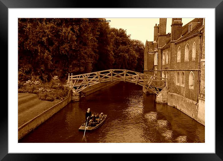  Punting In Cambridge Framed Mounted Print by Nick Wardekker