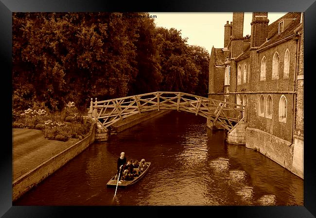  Punting In Cambridge Framed Print by Nick Wardekker