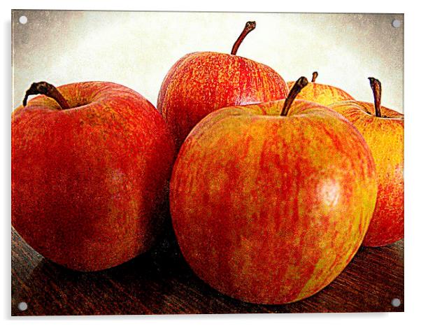  apples Acrylic by dale rys (LP)