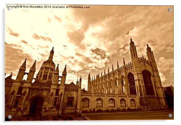  Kings College Cambridge Acrylic by Nick Wardekker
